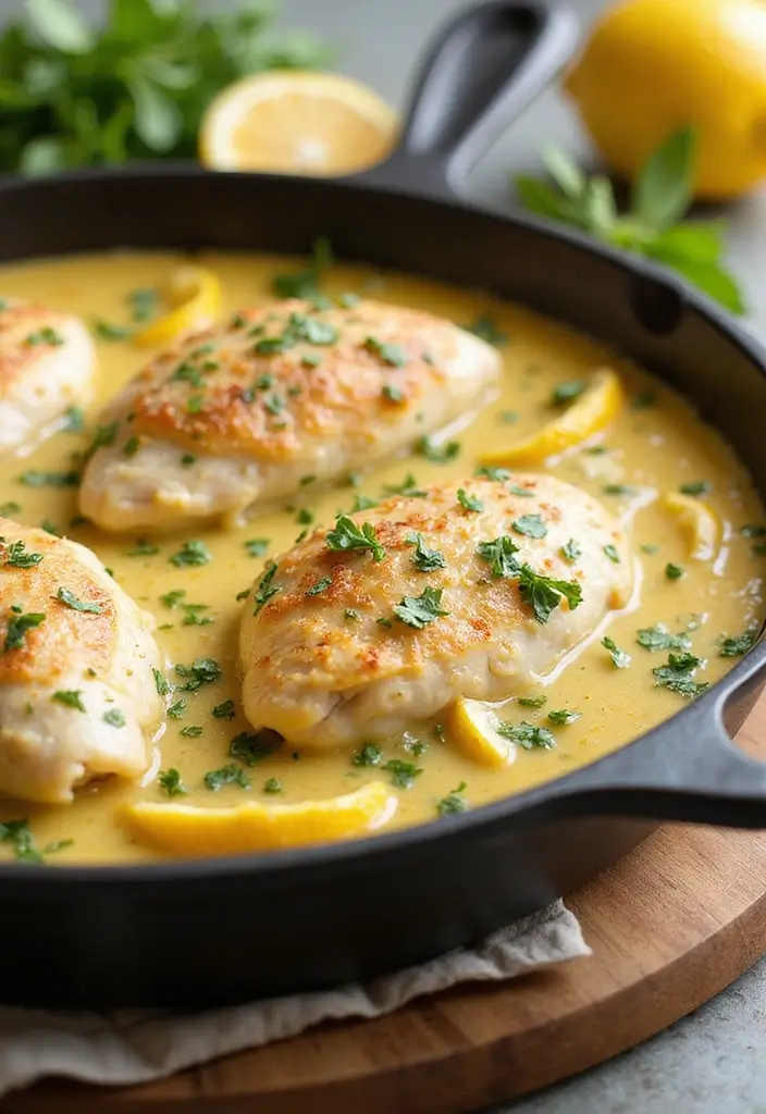 30 Cream of Chicken Casserole Recipes That Are Comfort in a Pan - 9. Lemon Herb Chicken Casserole
