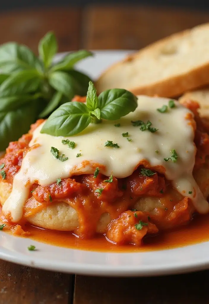 30 Creamy Chicken Breast Recipes That Feel Gourmet Yet Easy - 21. Creamy Tomato and Mozzarella Chicken