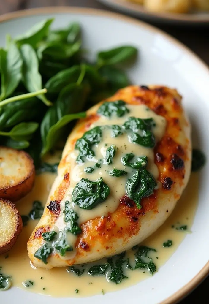 30 Creamy Chicken Breast Recipes That Feel Gourmet Yet Easy - 4. Creamy Spinach and Artichoke Chicken