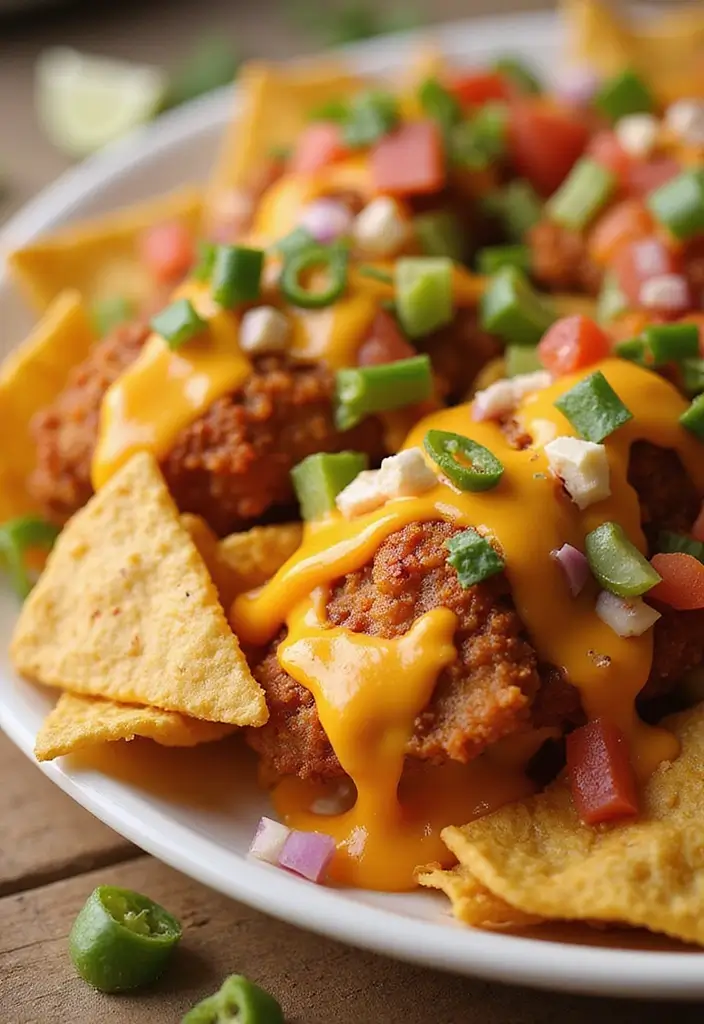 30 Crunchy & Addictive Chicken Fried Steak Fingers - 24. Chicken Finger Nachos