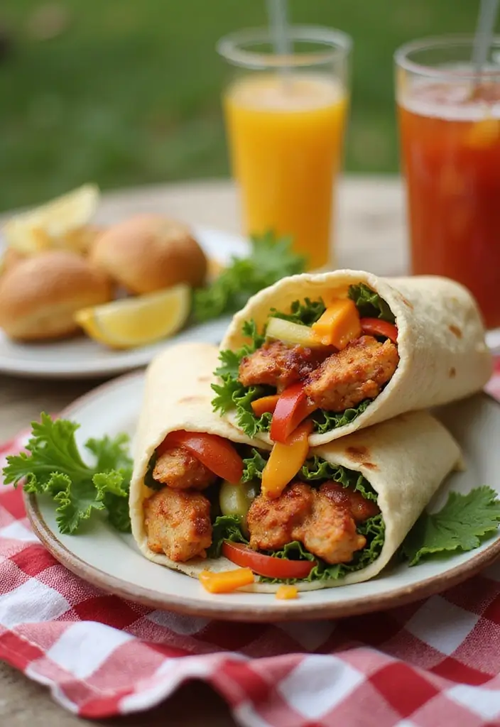 30 Crunchy & Addictive Chicken Fried Steak Fingers - 5. BBQ Chicken Finger Wraps