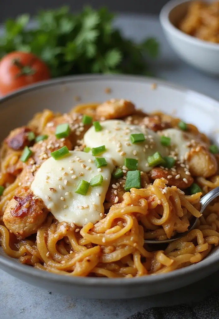 30 French Onion Chicken Noodle Casserole Recipes That Are Cozy & Flavorful - 11. Asian-Inspired French Onion Chicken Casserole