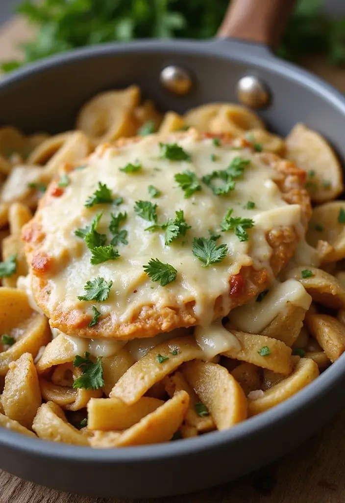 30 French Onion Chicken Noodle Casserole Recipes That Are Cozy & Flavorful - 12. Vegan French Onion Chicken Noodle Casserole