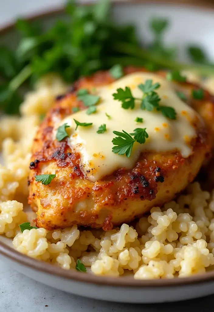 30 French Onion Chicken Noodle Casserole Recipes That Are Cozy & Flavorful - 18. French Onion Chicken Casserole with Cauliflower Rice