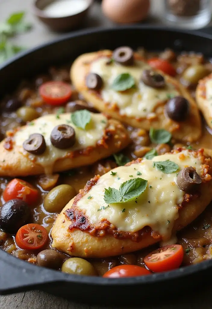 30 French Onion Chicken Noodle Casserole Recipes That Are Cozy & Flavorful - 24. Mediterranean French Onion Chicken Casserole