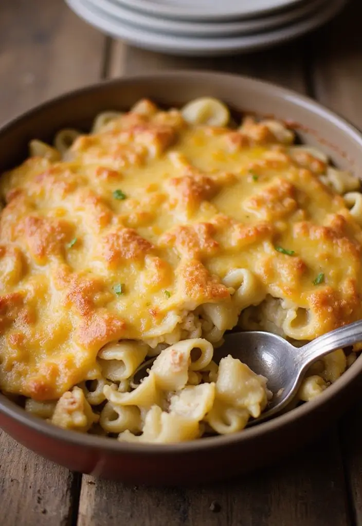 30 French Onion Chicken Noodle Casserole Recipes That Are Cozy & Flavorful - 6. French Onion Chicken Noodle Casserole with Cheese Crust