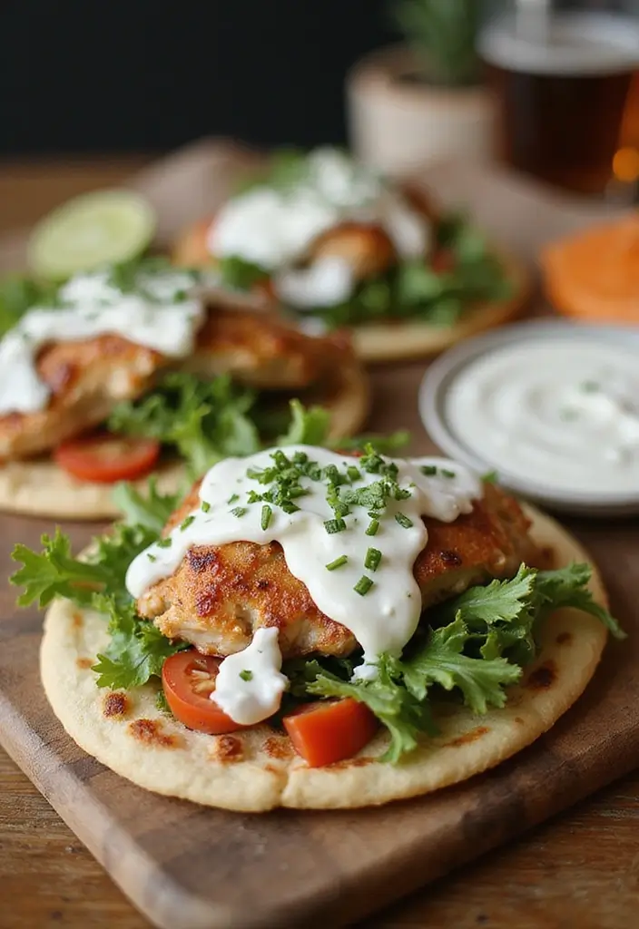 30 Greek Chicken Meal Prep Recipes That Are Fresh and Filling - 12. Greek Chicken Flatbreads