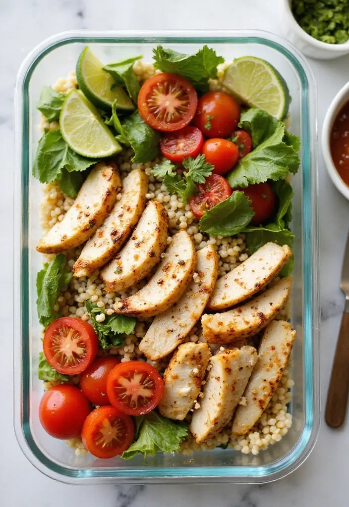 30 Greek Chicken Meal Prep Recipes That Are Fresh and Filling - 14. Greek Chicken and Couscous Salad