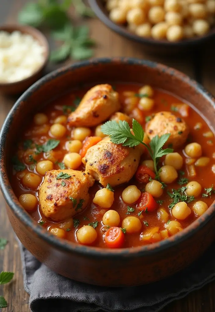 30 Greek Chicken Meal Prep Recipes That Are Fresh and Filling - 15. Greek Chicken and Chickpea Stew