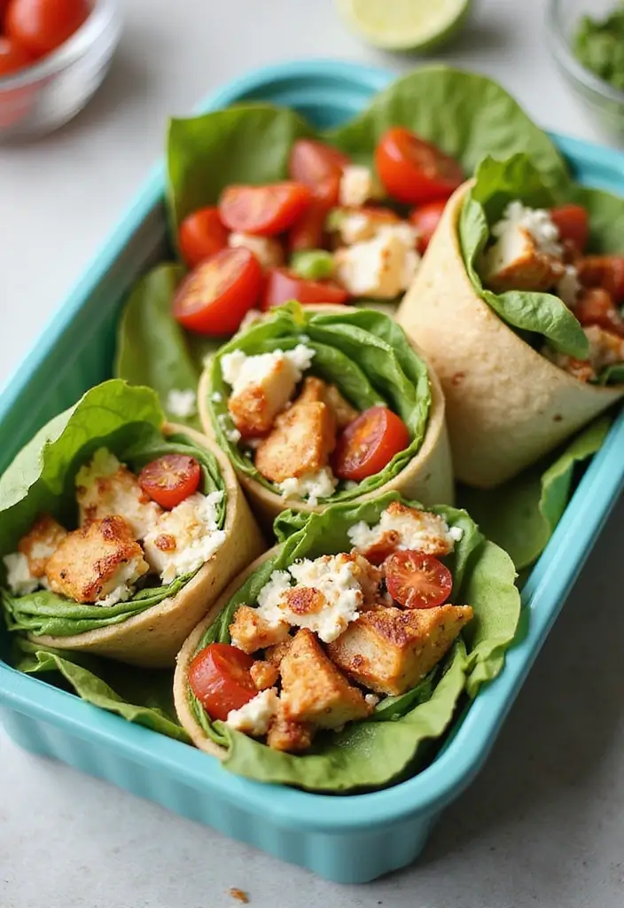30 Greek Chicken Meal Prep Recipes That Are Fresh and Filling - 16. Greek Chicken and Spinach Wraps