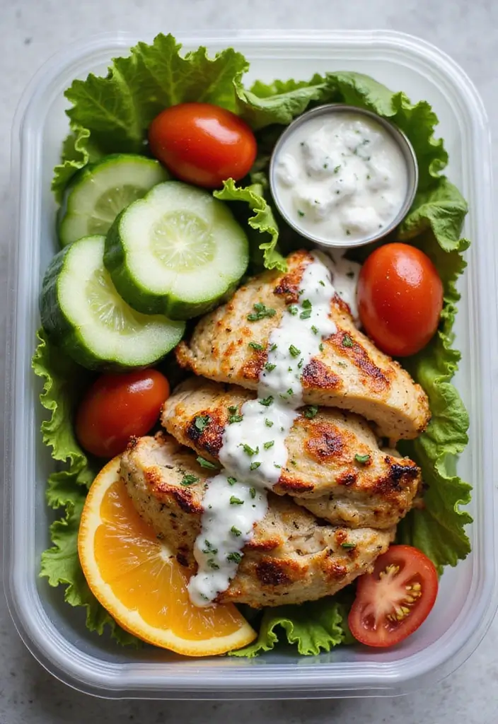 30 Greek Chicken Meal Prep Recipes That Are Fresh and Filling - 2. Greek Chicken Gyro Bowls