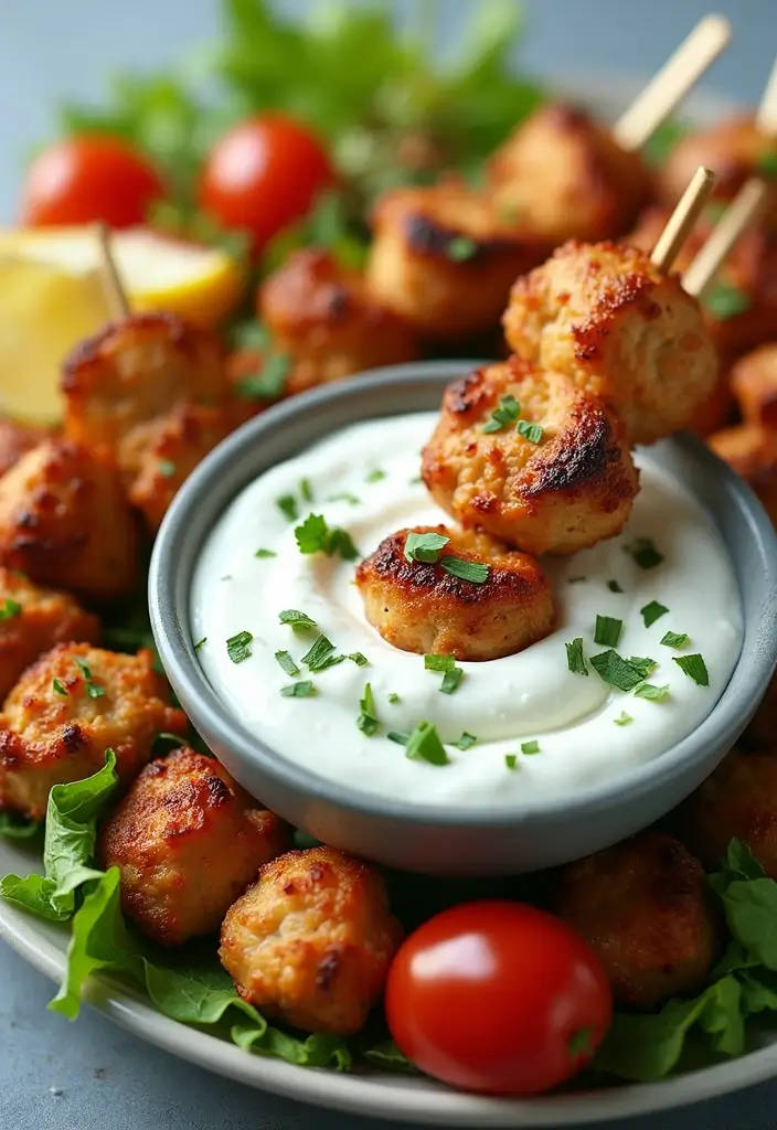 30 Greek Chicken Meal Prep Recipes That Are Fresh and Filling - 20. Greek Chicken Skewers with Tzatziki