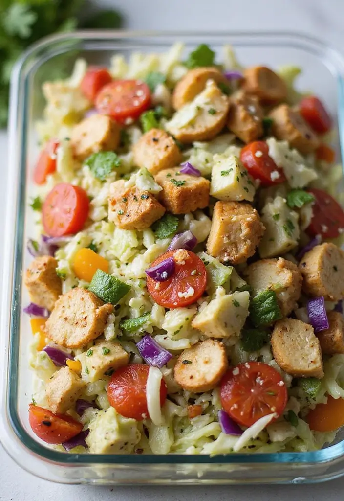 30 Greek Chicken Meal Prep Recipes That Are Fresh and Filling - 28. Greek Chicken and Cabbage Slaw