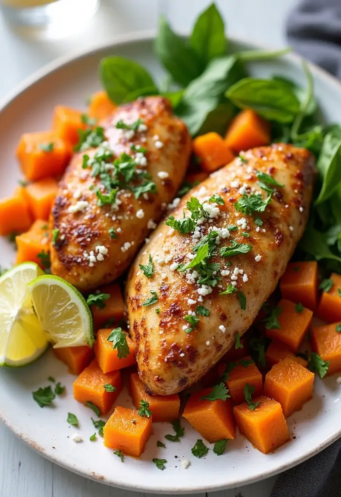 30 Greek Chicken Meal Prep Recipes That Are Fresh and Filling - 30. Greek Chicken and Sweet Potato Hash
