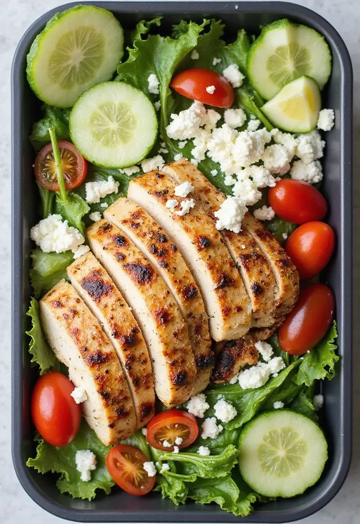 30 Greek Chicken Meal Prep Recipes That Are Fresh and Filling - 4. Greek Chicken Salad with Feta