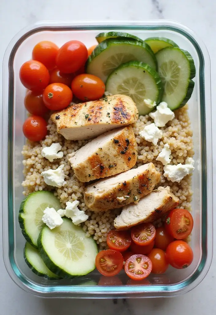 30 Greek Chicken Meal Prep Recipes That Are Fresh and Filling - 6. Greek Chicken Quinoa Bowls