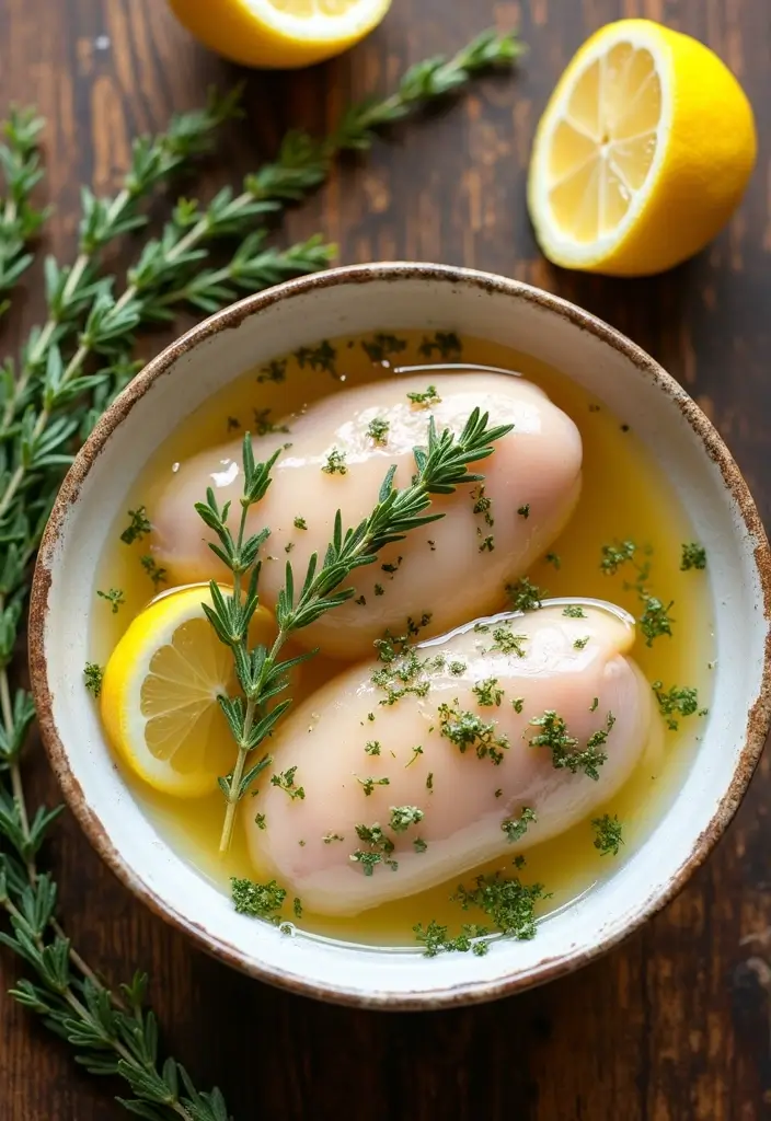 30 Greek Marinade for Chicken Recipes That Taste Authentic - 19. Lemon and Thyme Marinade