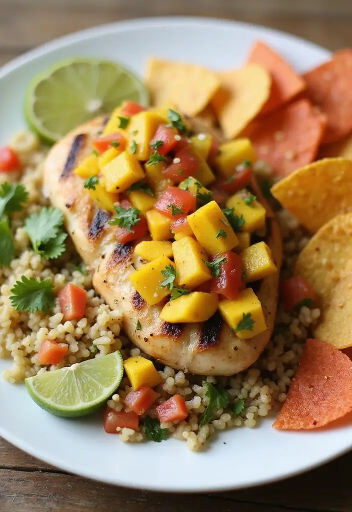 30 Grilled Chicken Recipes on Stove That Are Quick & Smoky 70 30 Grilled Chicken Recipes on Stove That Are Quick & Smoky - 11. Mango Salsa Grilled Chicken