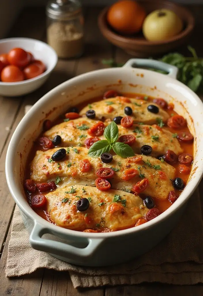 30 Healthy Chicken Casserole Recipes That Are Comfort Without Guilt - 13. Mediterranean Chicken Casserole