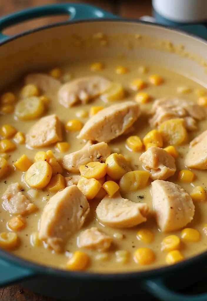 30 Healthy Chicken Casserole Recipes That Are Comfort Without Guilt - 20. Chicken and Corn Chowder Casserole