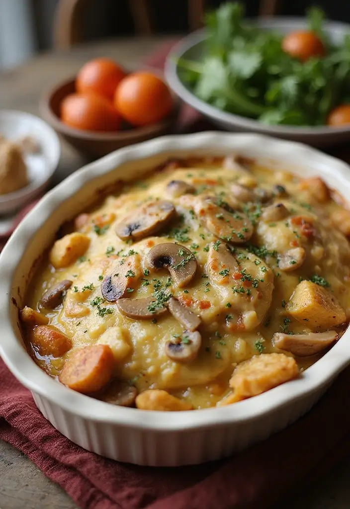 30 Healthy Chicken Casserole Recipes That Are Comfort Without Guilt - 21. Chicken and Mushroom Casserole