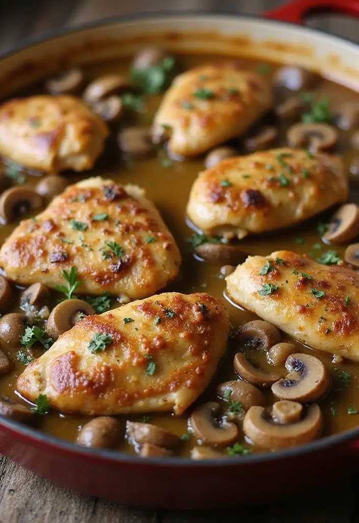 30 Healthy Chicken Casserole Recipes That Are Comfort Without Guilt - 22. Chicken Marsala Casserole