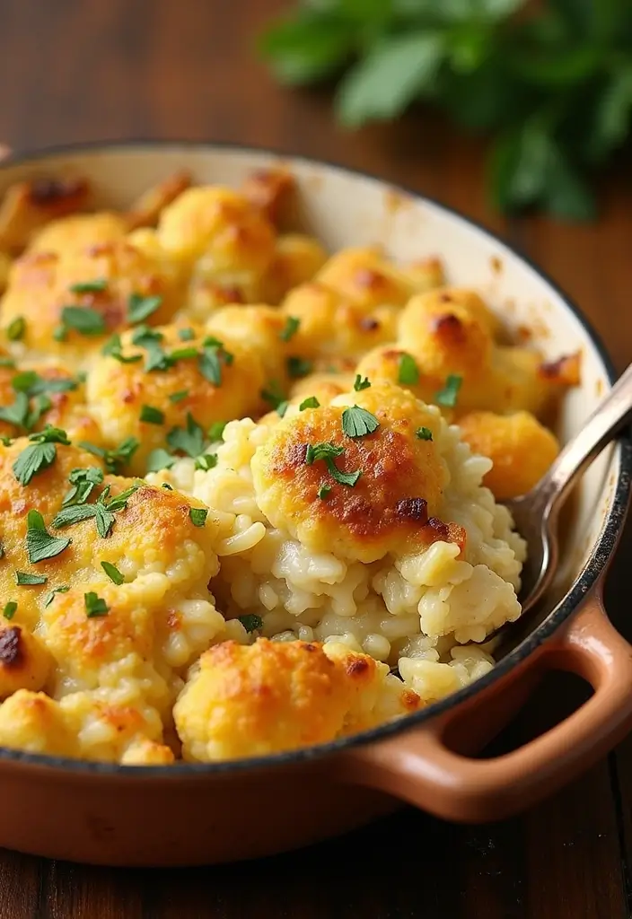 30 Healthy Chicken Casserole Recipes That Are Comfort Without Guilt - 24. Chicken and Cauliflower Rice Casserole