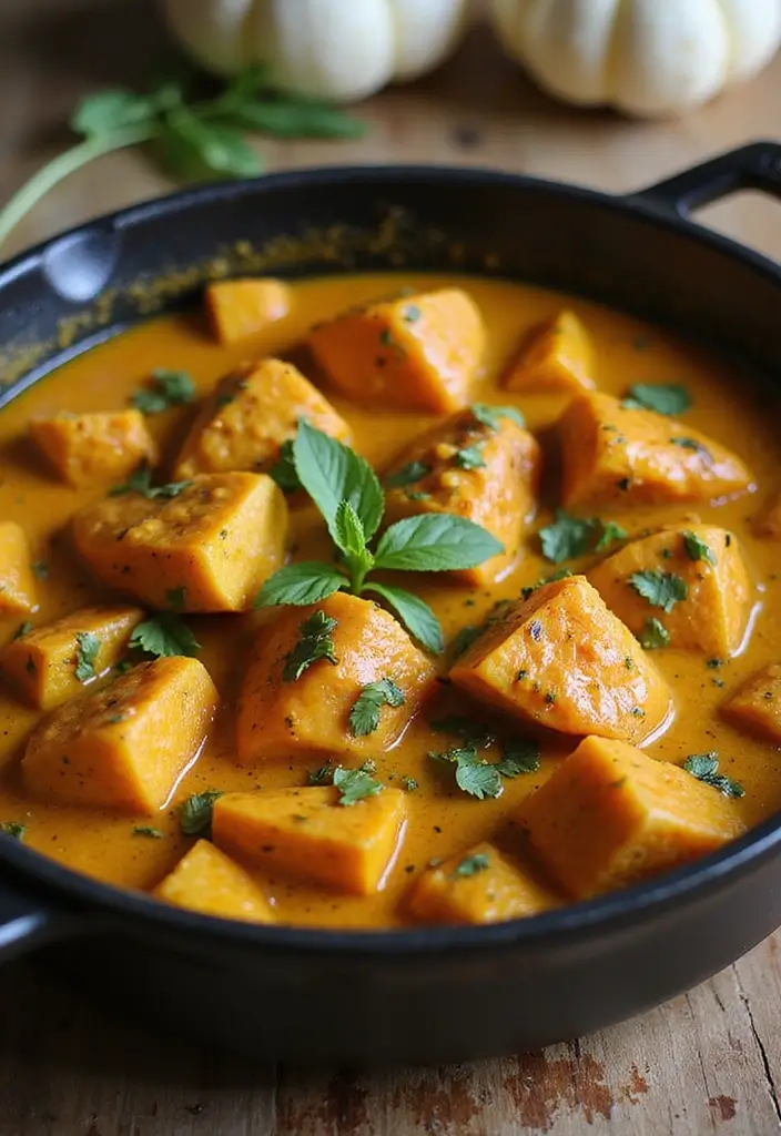 30 Healthy Chicken Casserole Recipes That Are Comfort Without Guilt - 28. Pumpkin and Chicken Curry Casserole