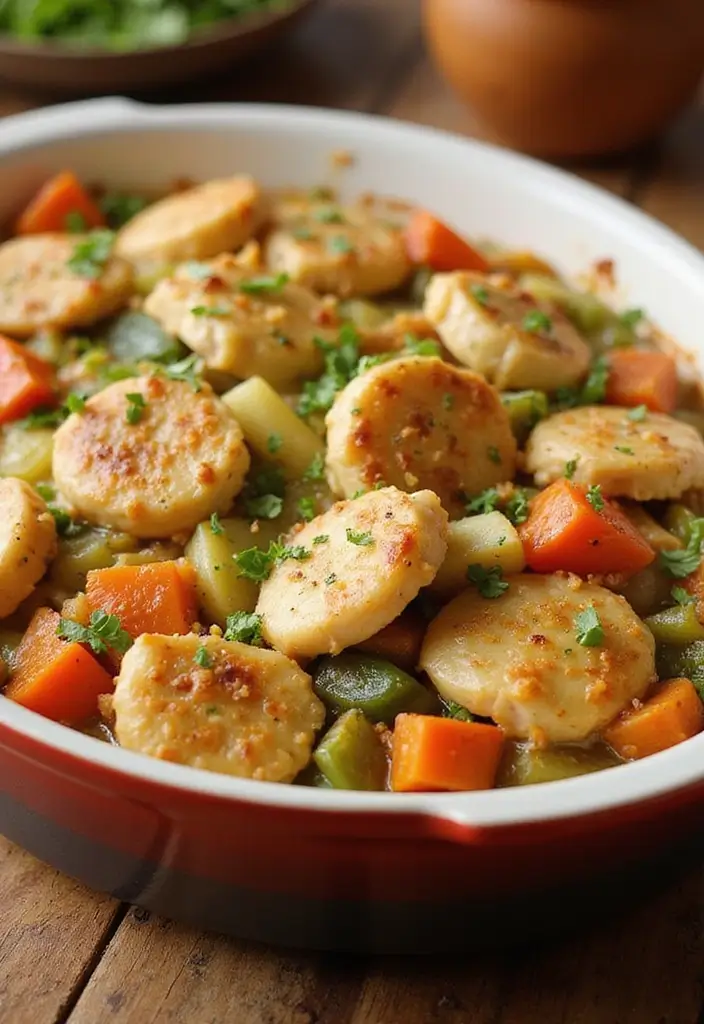 30 Healthy Chicken Casserole Recipes That Are Comfort Without Guilt - 28. Savory Chicken and Vegetable Casserole