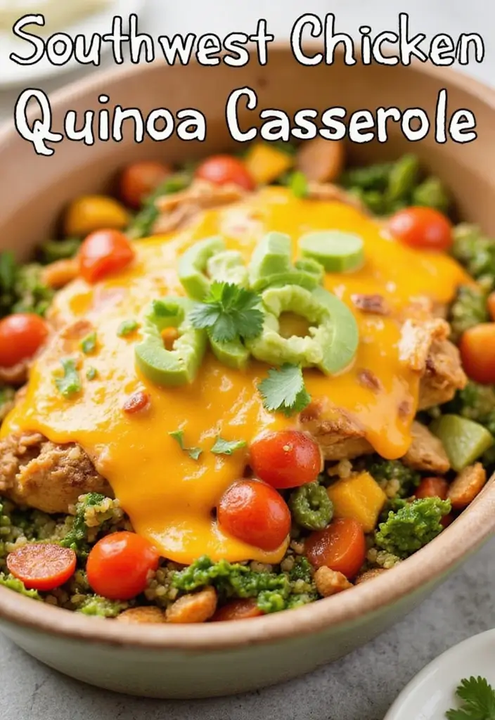 30 Healthy Chicken Casserole Recipes That Are Comfort Without Guilt - 3. Southwest Chicken Quinoa Casserole