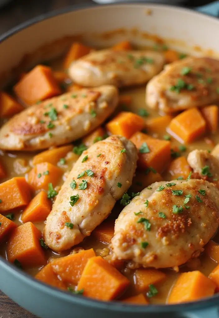 30 Healthy Chicken Casserole Recipes That Are Comfort Without Guilt - 8. Chicken and Sweet Potato Casserole
