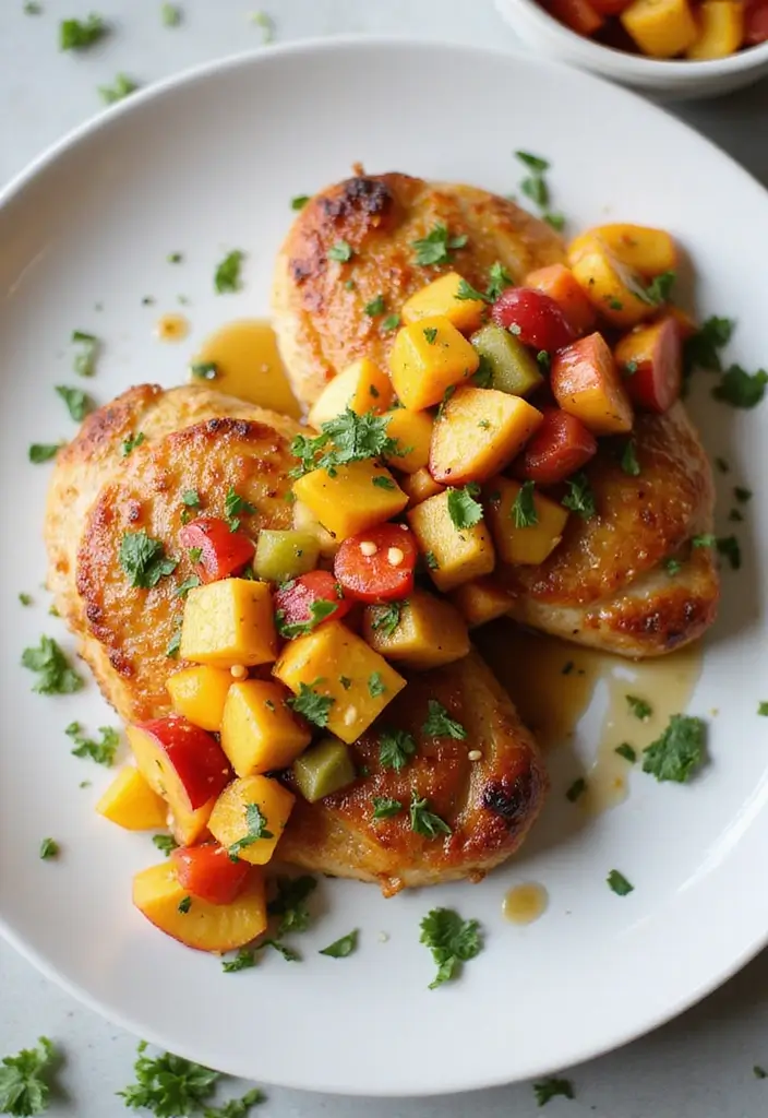 30 Honey Mustard Chicken Thighs Recipes That Are Golden & Juicy - 19. Honey Mustard Chicken Thighs with Fruit Salsa