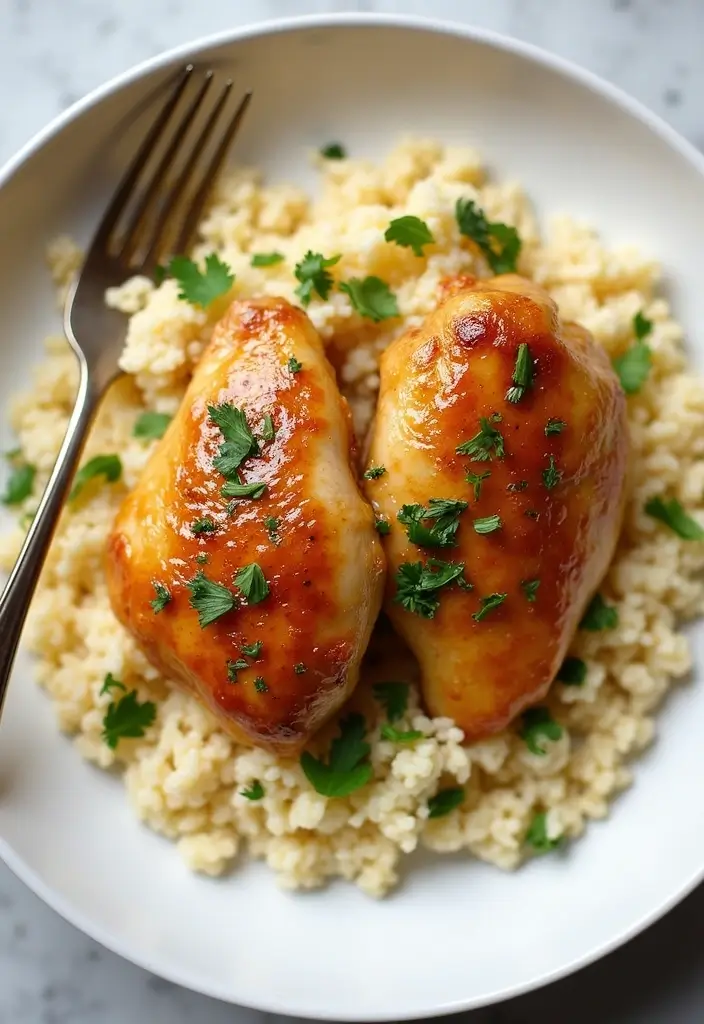 30 Honey Mustard Chicken Thighs Recipes That Are Golden & Juicy - 22. Honey Mustard Chicken Thighs with Couscous