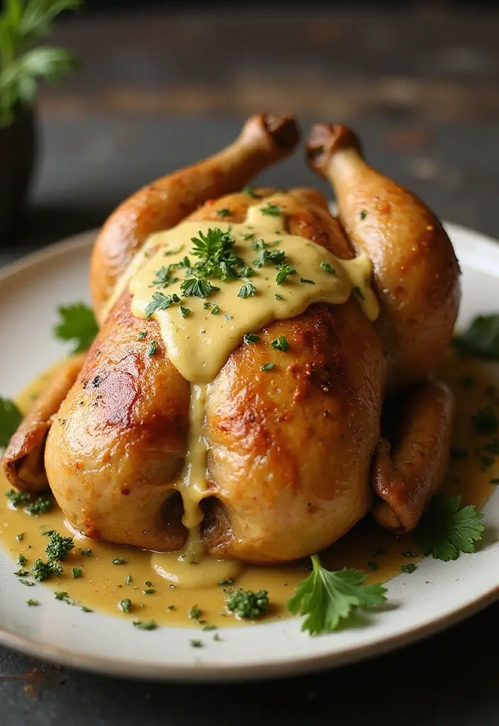 30 Ina Garten Roast Chicken Recipes That Feel Fancy & Foolproof - 17. Roast Chicken with Creamy Mustard Sauce