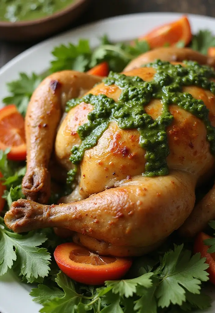 30 Ina Garten Roast Chicken Recipes That Feel Fancy & Foolproof - 20. Roast Chicken with Green Chimichurri