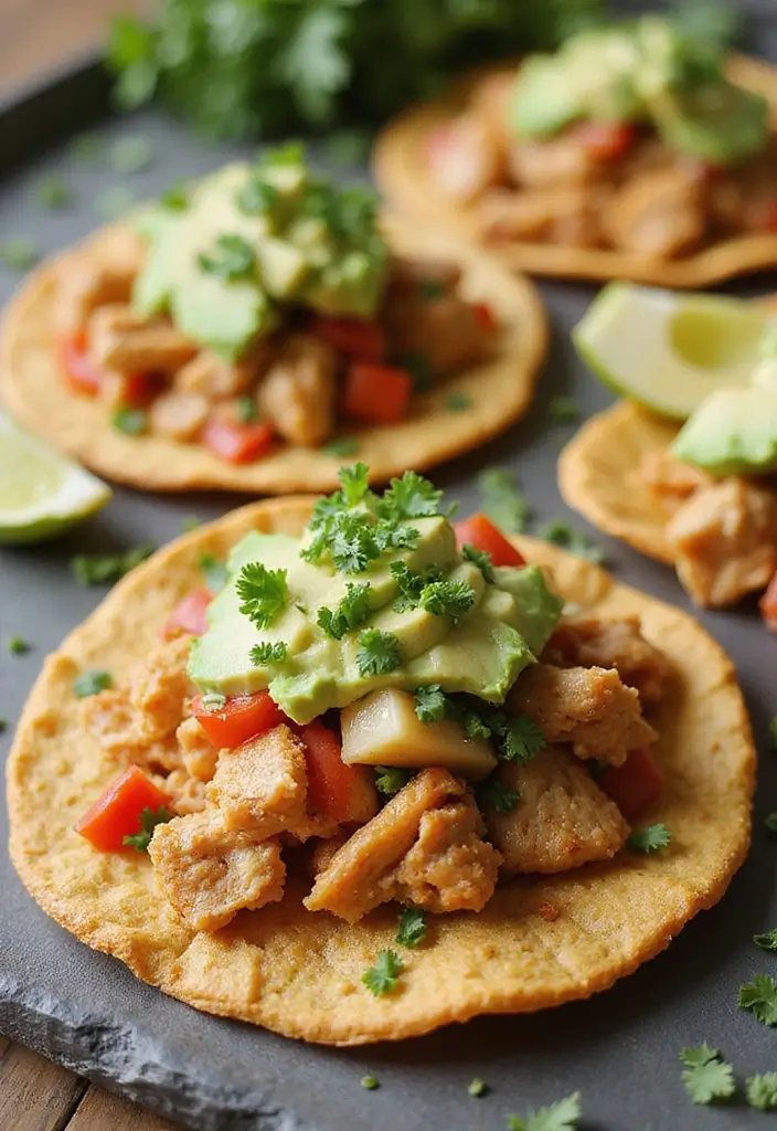 30 Mexican Food Recipes Chicken Lovers Will Devour - 14. Spicy Chicken Tostadas
