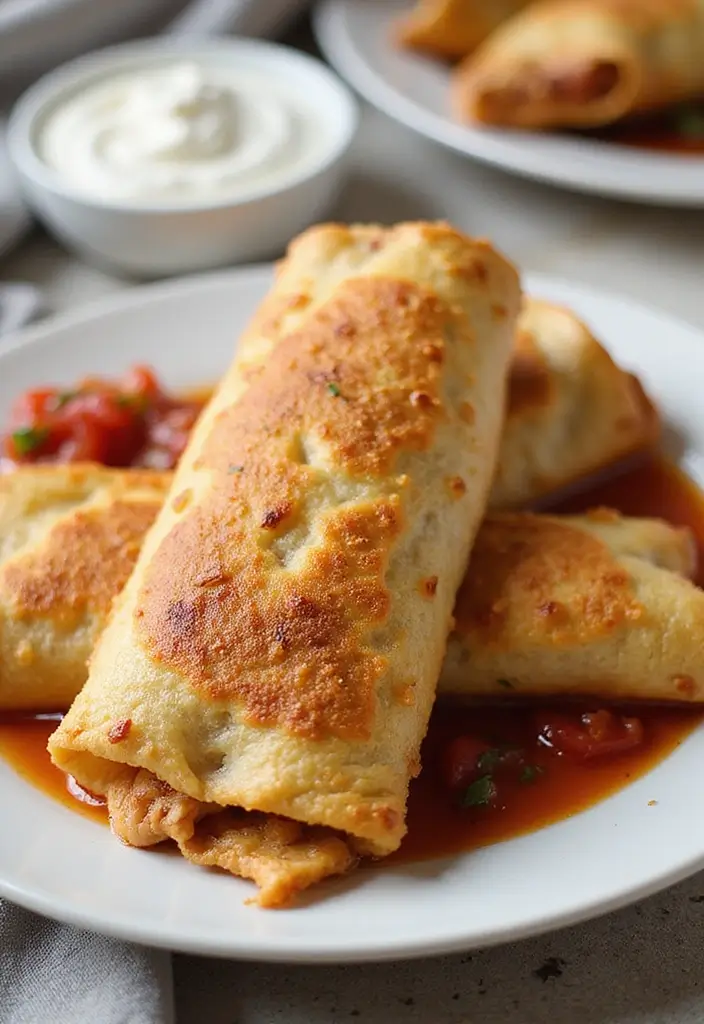 30 Mexican Food Recipes Chicken Lovers Will Devour - 7. Baked Chicken Chimichangas
