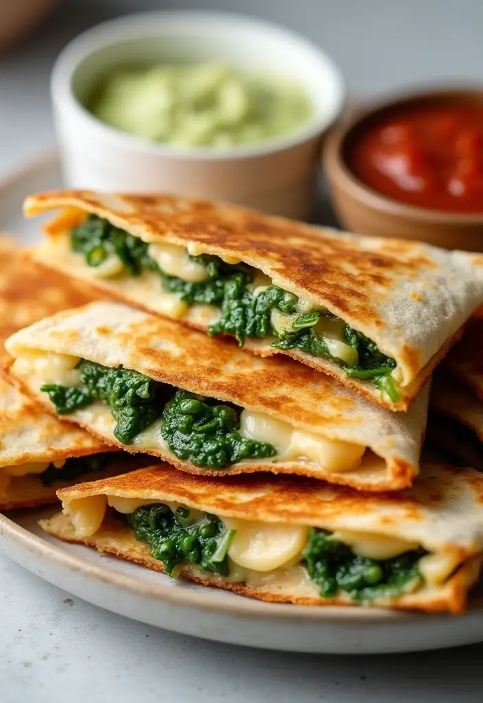 30 Mexican Food Recipes Chicken Lovers Will Devour - 9. Chicken Quesadillas with Spinach