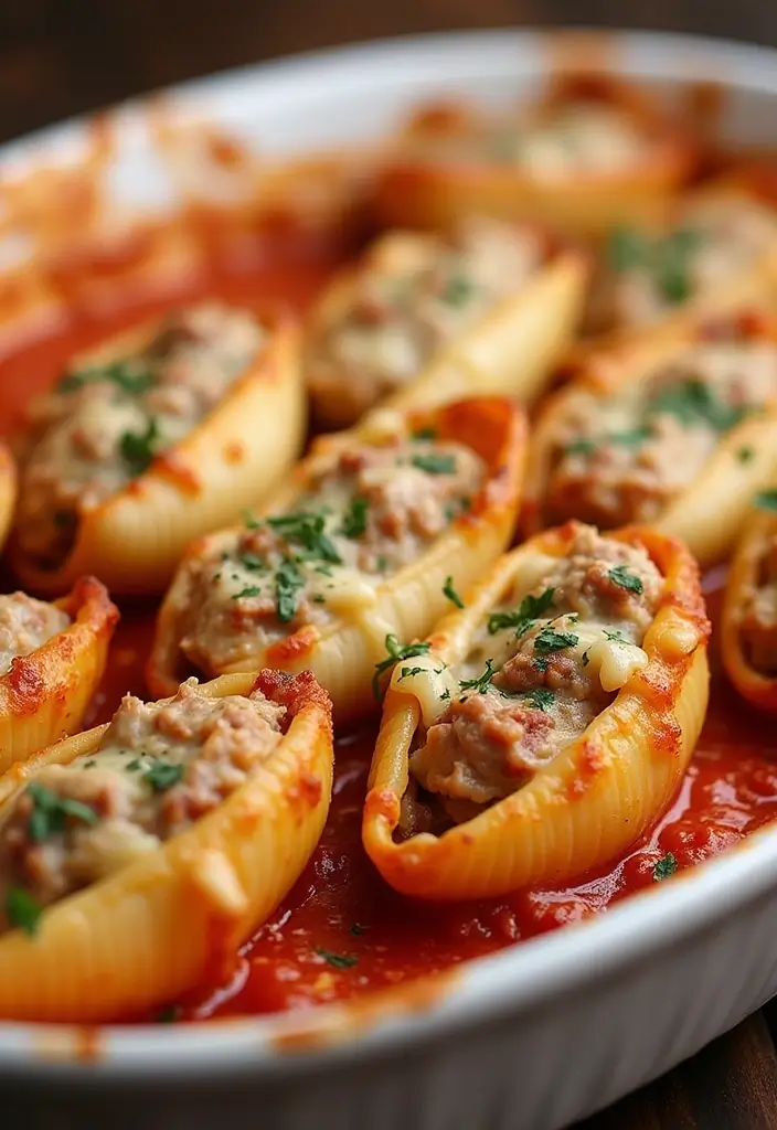 30 Rotisserie Chicken Pasta Recipes That Are Easy & Cheesy - 13. Chicken Alfredo Stuffed Shells