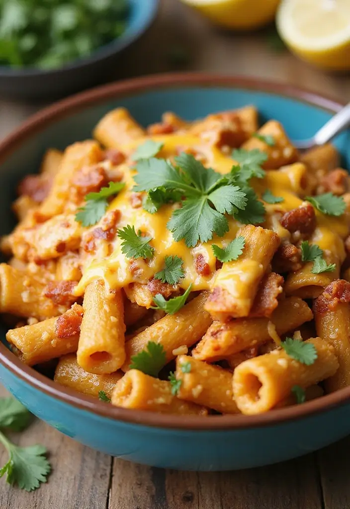 30 Rotisserie Chicken Pasta Recipes That Are Easy & Cheesy - 14. Chicken Enchilada Pasta