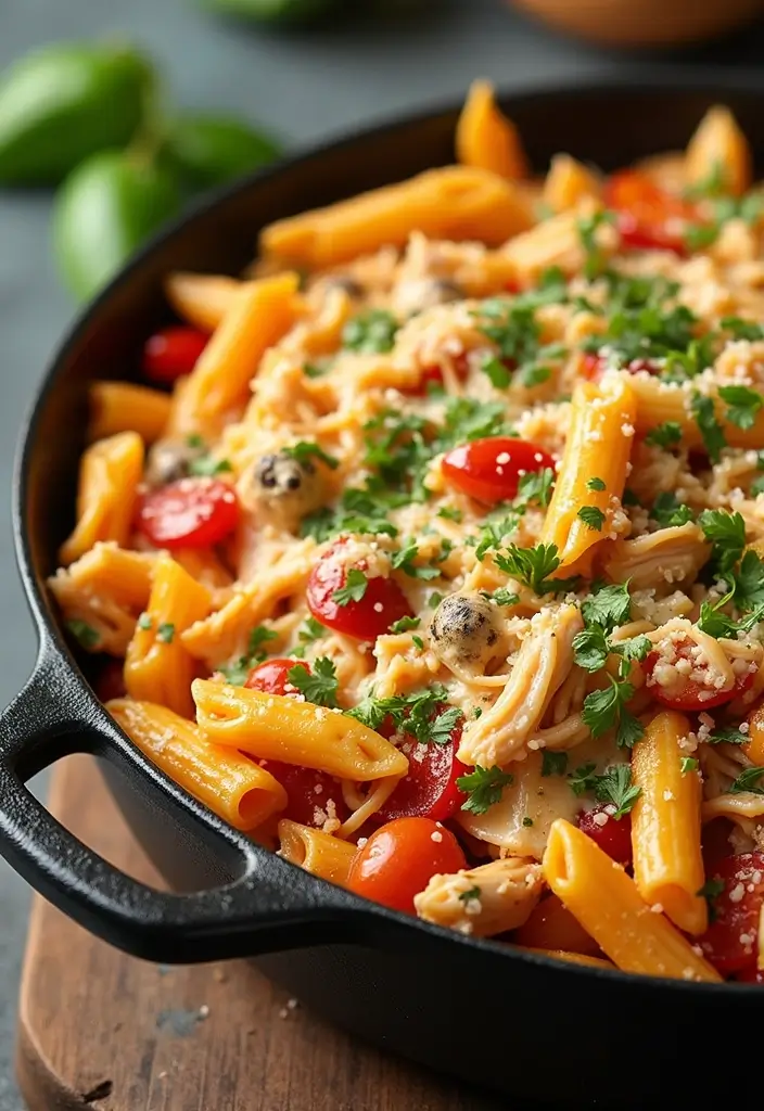 30 Rotisserie Chicken Pasta Recipes That Are Easy & Cheesy - 4. One-Pot Cheesy Chicken Pasta