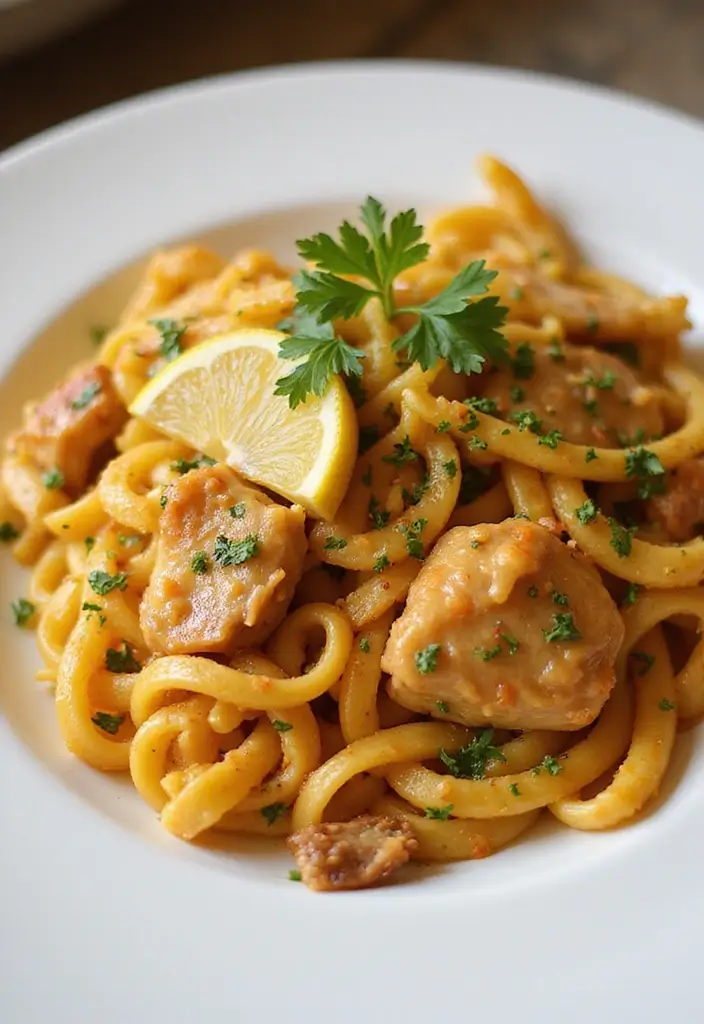 30 Rotisserie Chicken Pasta Recipes That Are Easy & Cheesy - 6. Lemon Garlic Rotisserie Chicken Pasta