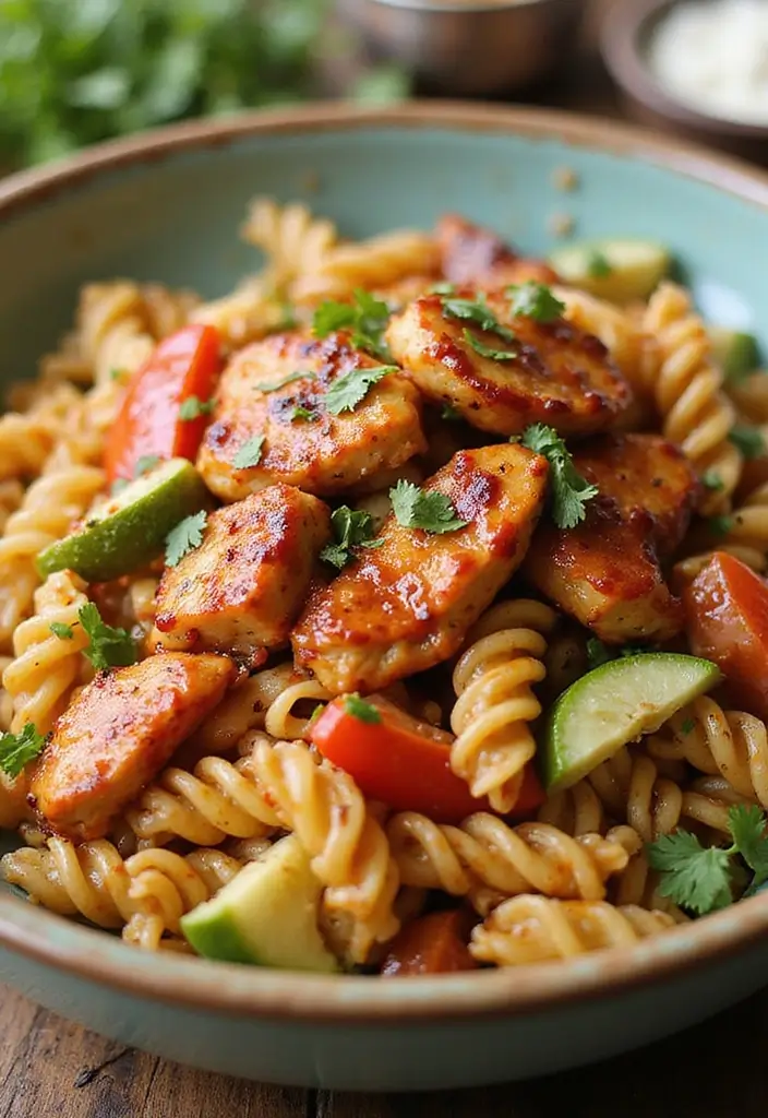 30 Rotisserie Chicken Pasta Recipes That Are Easy & Cheesy - 8. BBQ Chicken Pasta Salad
