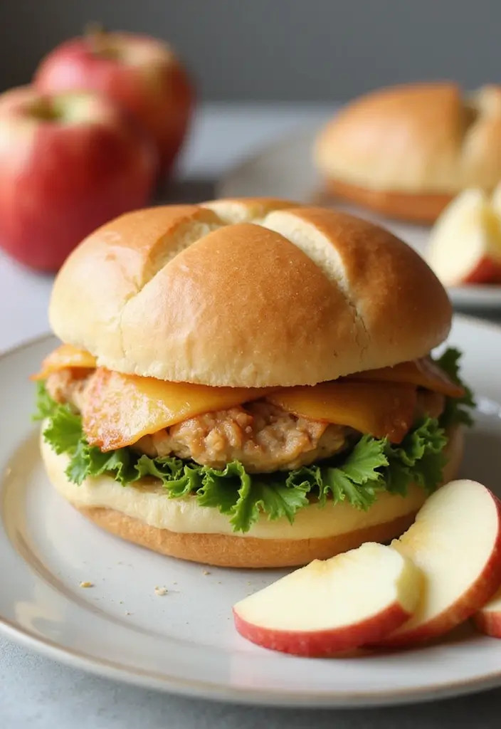 30 Rotisserie Chicken Sandwich Recipes That Are Fresh & Filling - 11. Apple and Chicken Sandwich