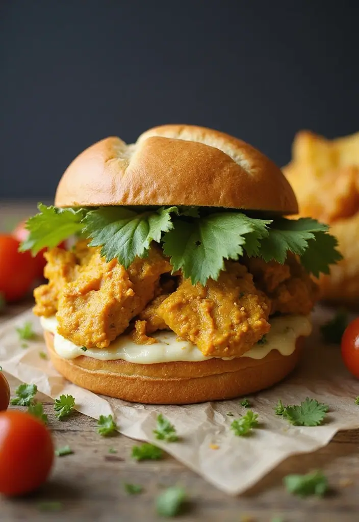 30 Rotisserie Chicken Sandwich Recipes That Are Fresh & Filling - 18. Curried Chicken Sandwich