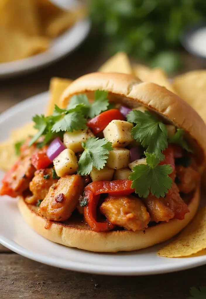 30 Rotisserie Chicken Sandwich Recipes That Are Fresh & Filling - 20. Chicken Fajita Sandwich