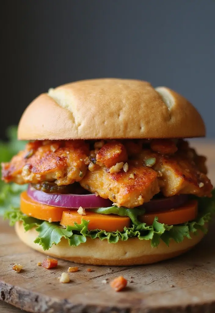 30 Rotisserie Chicken Sandwich Recipes That Are Fresh & Filling - 24. Chicken and Sweet Potato Sandwich