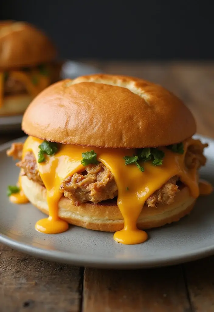 30 Rotisserie Chicken Sandwich Recipes That Are Fresh & Filling - 26. Chicken and Cheese Stuffed Sandwich