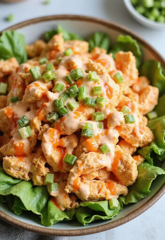 30 Salad Recipes with Chicken That Are Fresh & Filling - 13. Buffalo Chicken Salad