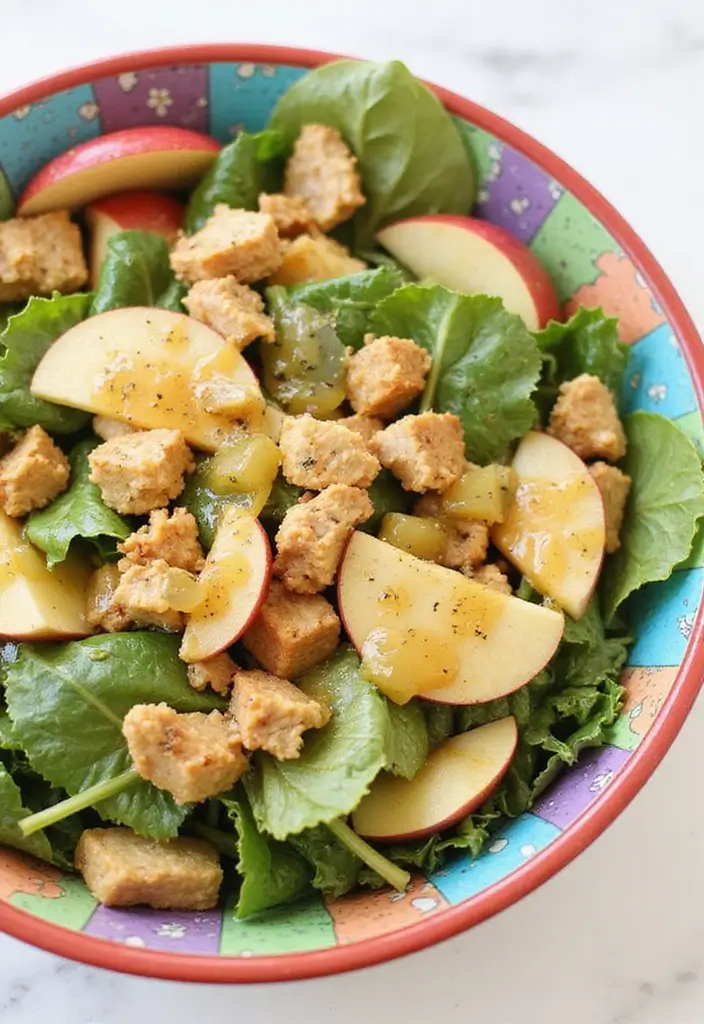 30 Salad Recipes with Chicken That Are Fresh & Filling - 26. Chicken and Apple Cider Vinaigrette Salad
